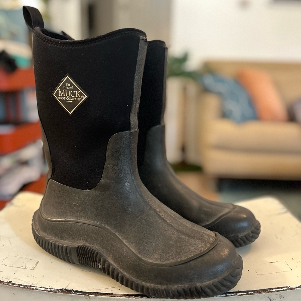 Muck Boot Black Neoprene Chore men 7 women 8.5 kid 7
